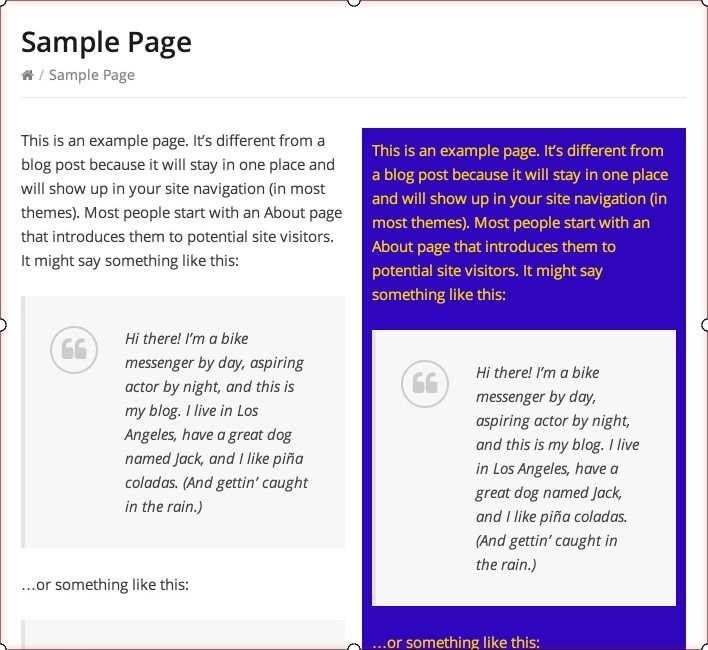 Column background colours using CSS - Web Design with WordPressWeb ...